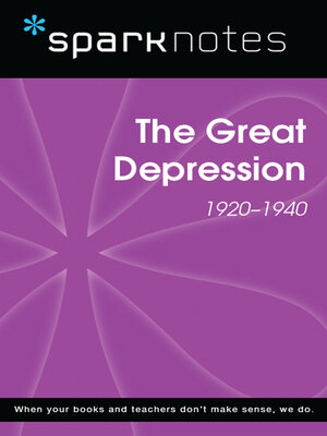 cover image of The Great Depression (1920-1940) (SparkNotes History Note)
